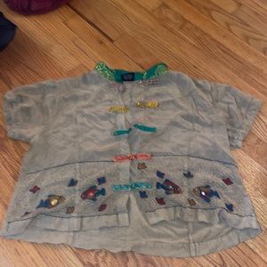 Cute detailed embellished embroidered hand woven Shirt from India